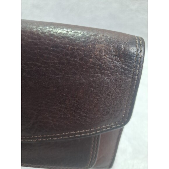 Fossil Wallet Brown Pebbled Leather Tri-Fold ID CC Slots Zip Coin Pockets Womans - Picture 13 of 13